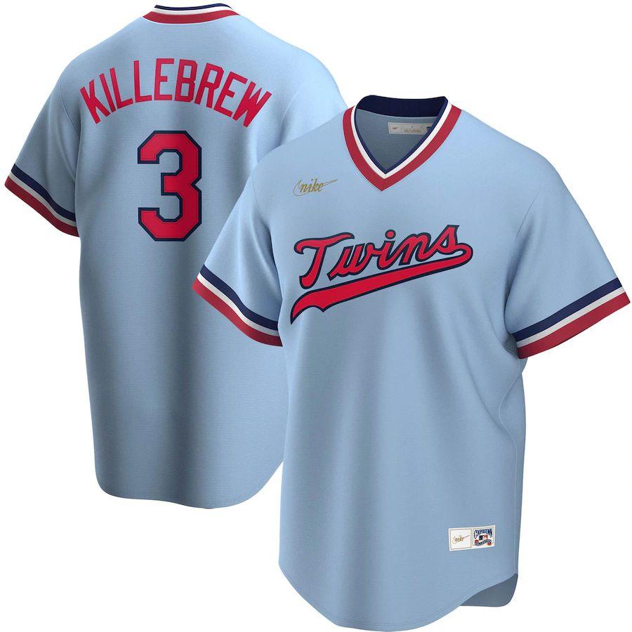 Youth Harmon Killebrew Light Blue Road Cooperstown Collection Player Team Jersey