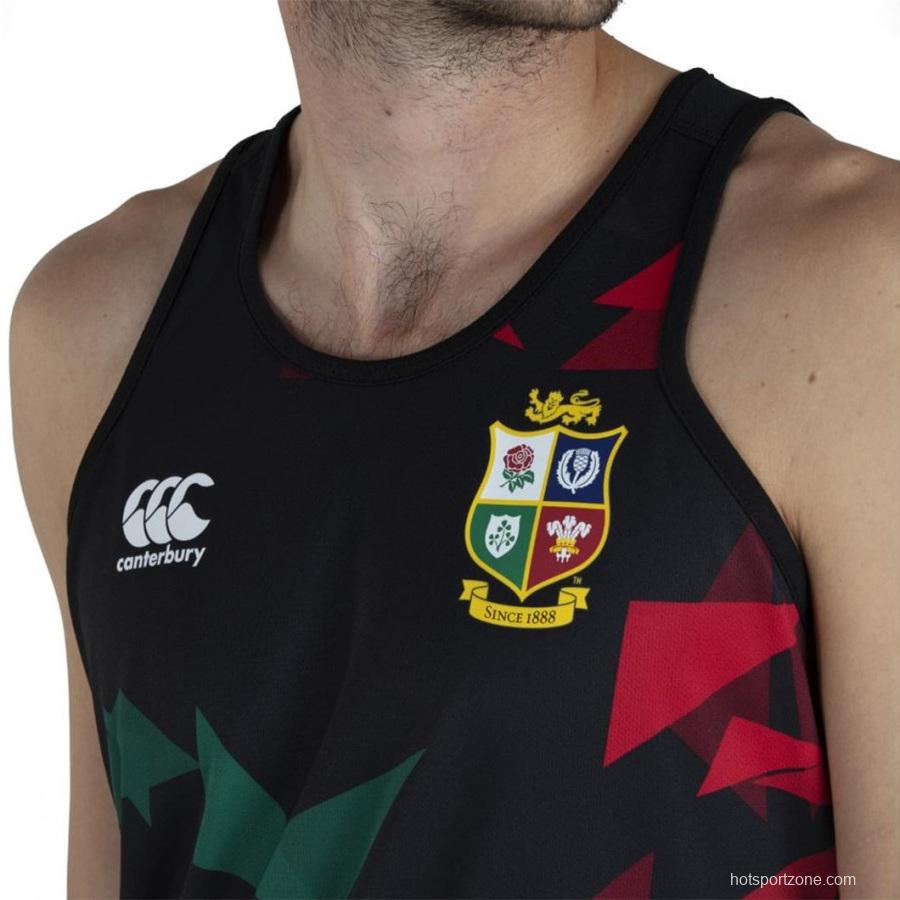 British And Irish Lions 2021 Mens Rugby Singlet - Black