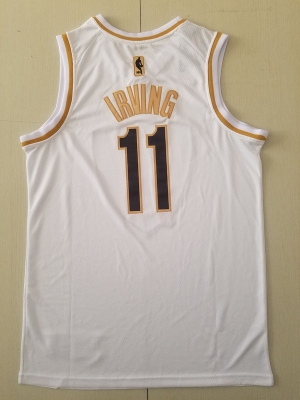 Kyrie Irving 11 White Golden Edition Jersey