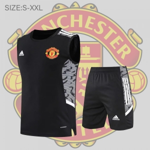 22/23 Manchester United Vest Training Kit Black