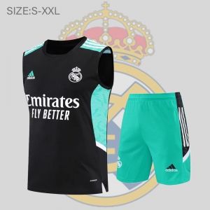 22/23 Real Madrid Vest Training Jersey Kit Black