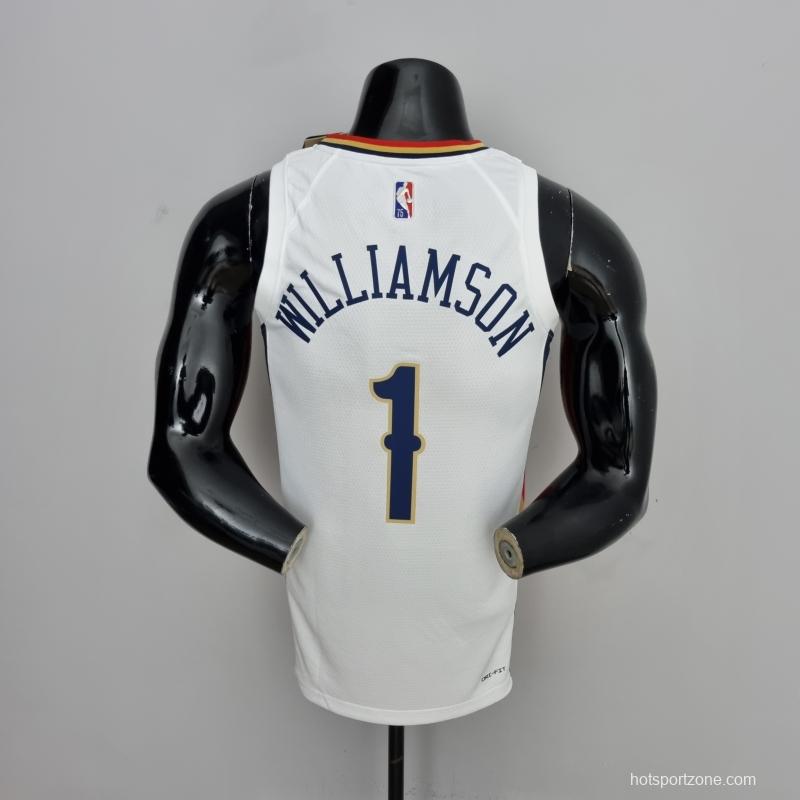 2022 New Orleans Pelicans City Edition Williams #1 White NBA Jersey