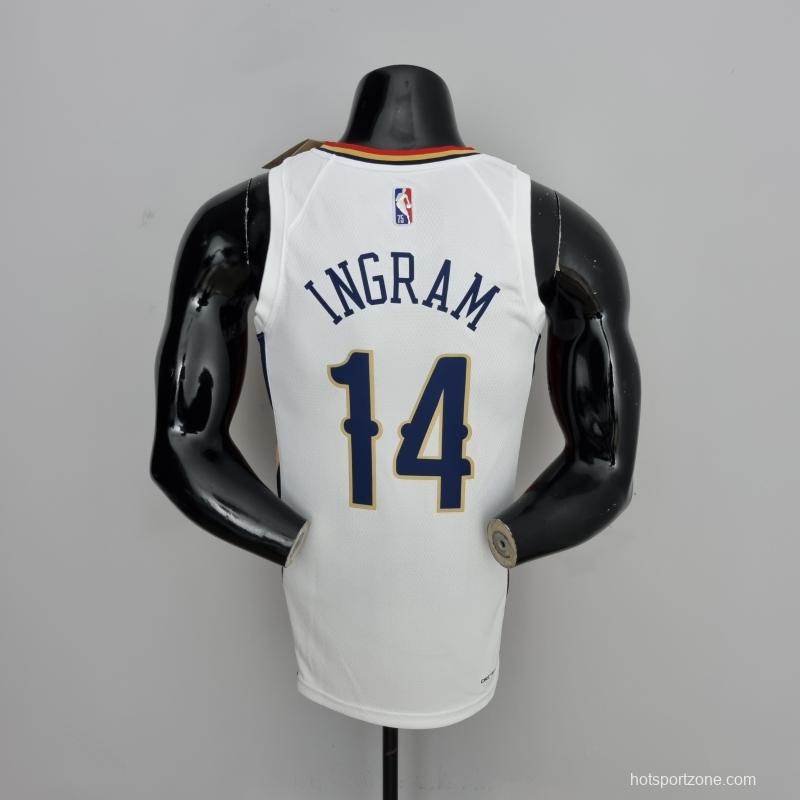 2022 New Orleans Pelicans Ingram#14 City Edition Williams #1 White NBA Jersey