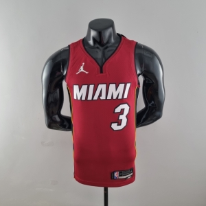 75th Anniversary Miami Heat Jordan WADE #3 Burgundy NBA Jersey