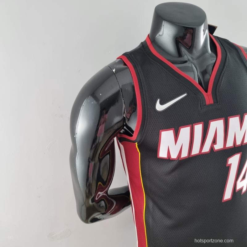 75th Anniversary Miami Heat HERRO#14 Black NBA Jersey