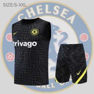 22/23 Chelsea Vest Training Kit Kit Black Stripe