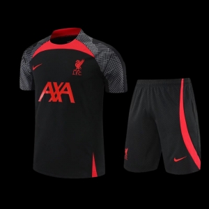 22/23 Liverpool Black Short Sleeve Training Kit: