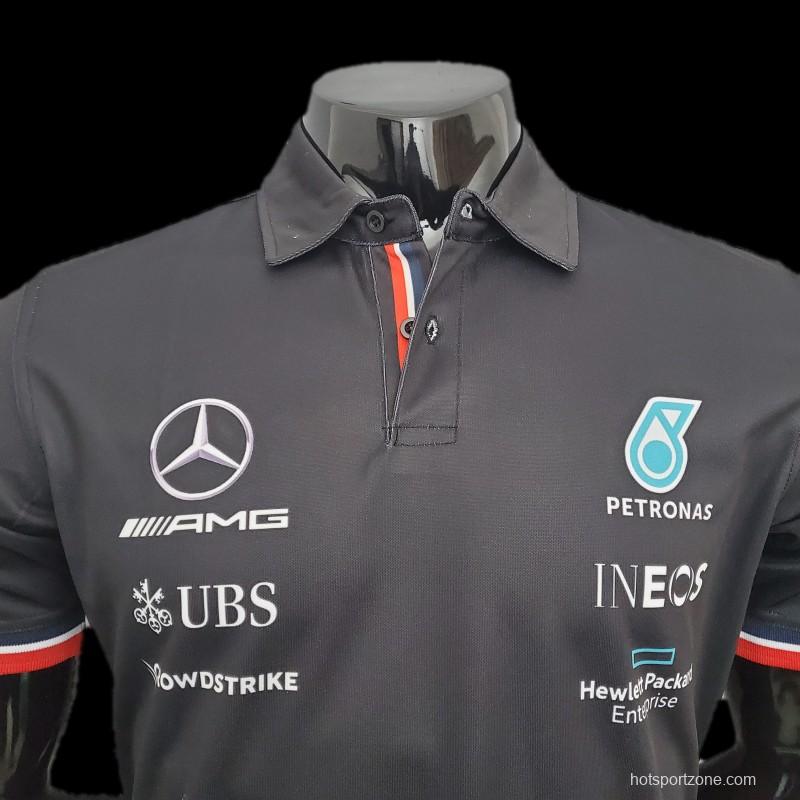 F1 Formula One Racing Suit; Mercedes POLO Black 