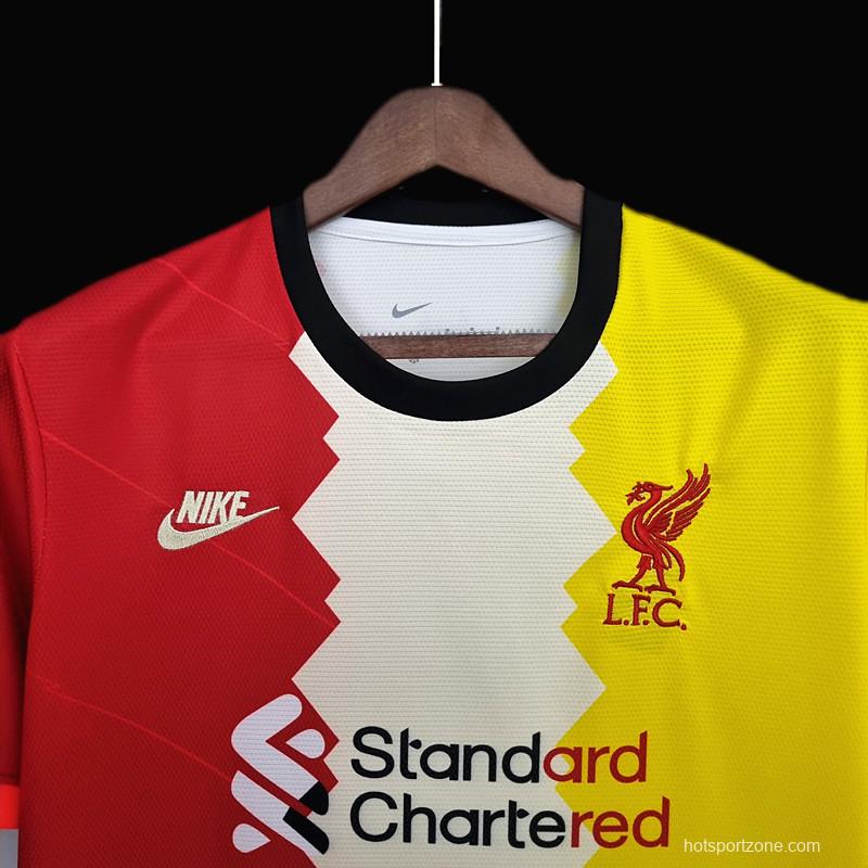 22/23 Liverpool Red Beige Yellow Jersey