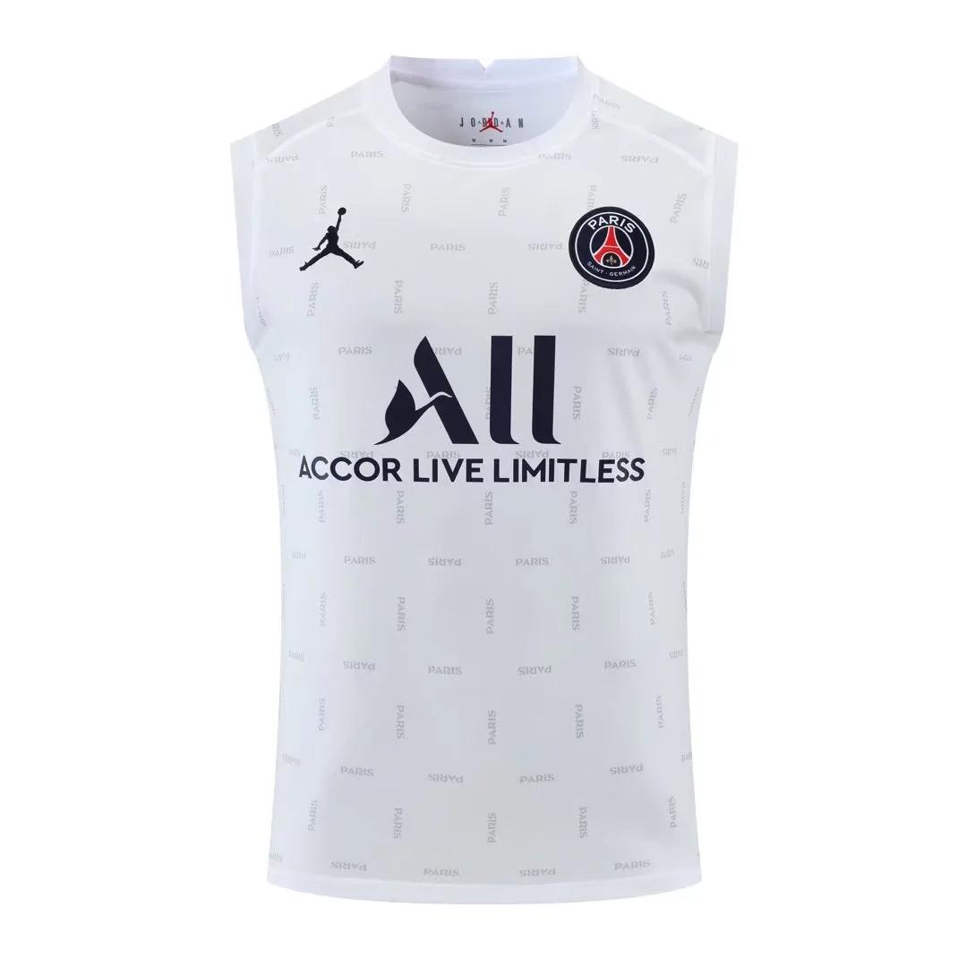 22/23 PSG Pre-Game Training Jersey White Spotted Vest