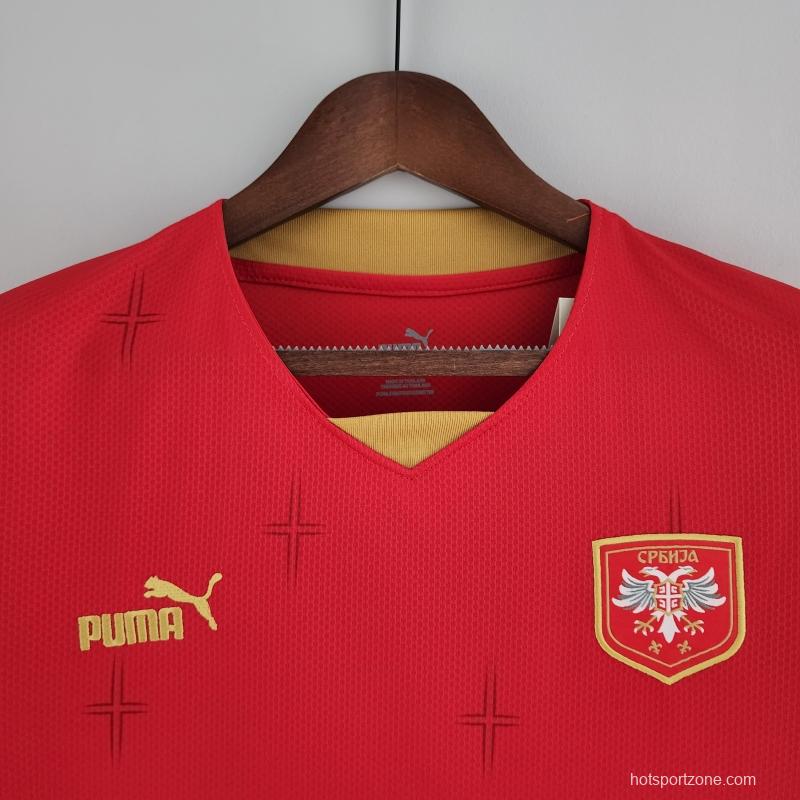 2022 Serbia Home Soccer Jersey