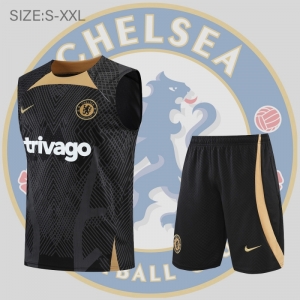 22/23 Chelsea Vest Training Jersey Kit Black