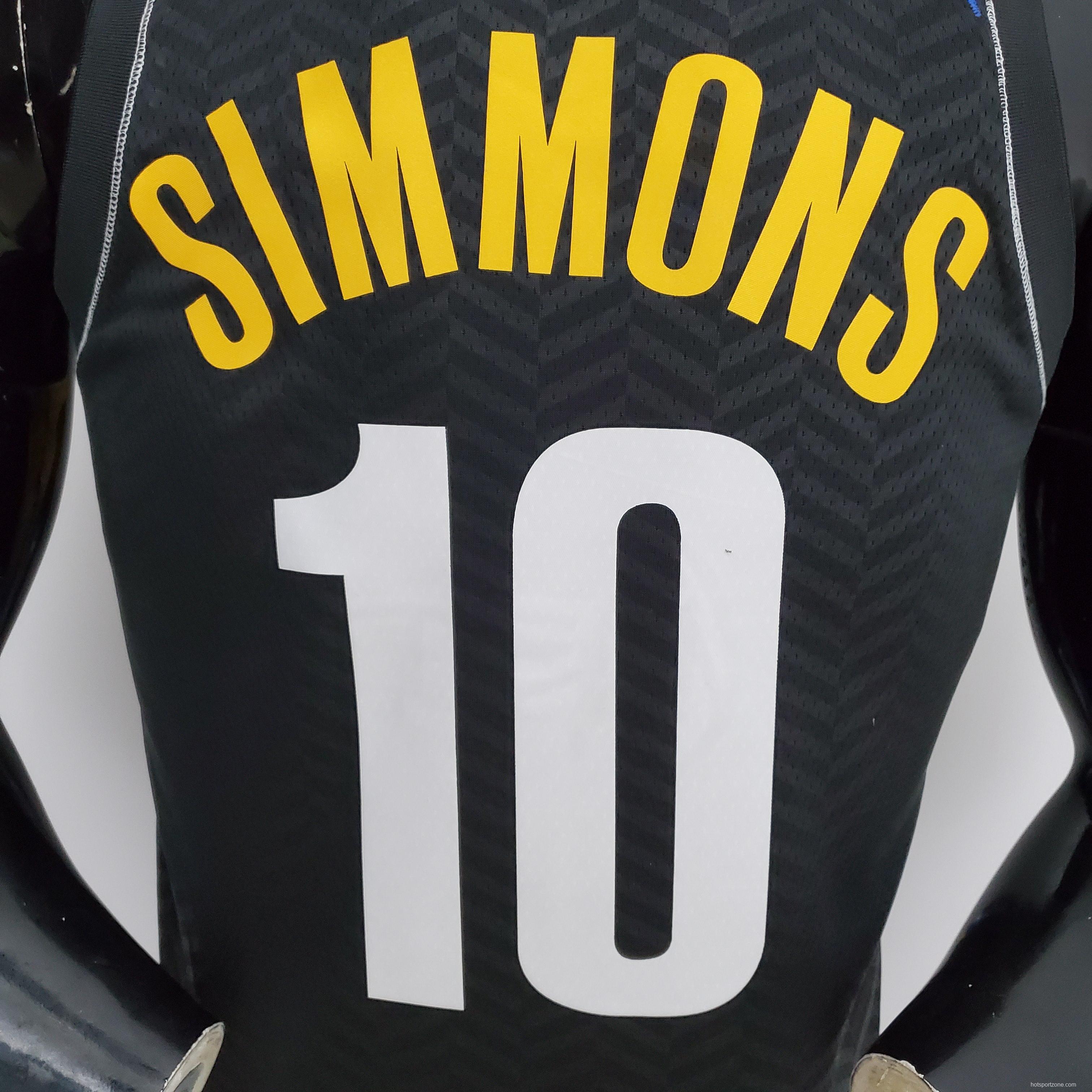 NBA Brooklyn Nets Simmons #10 City Edition Black