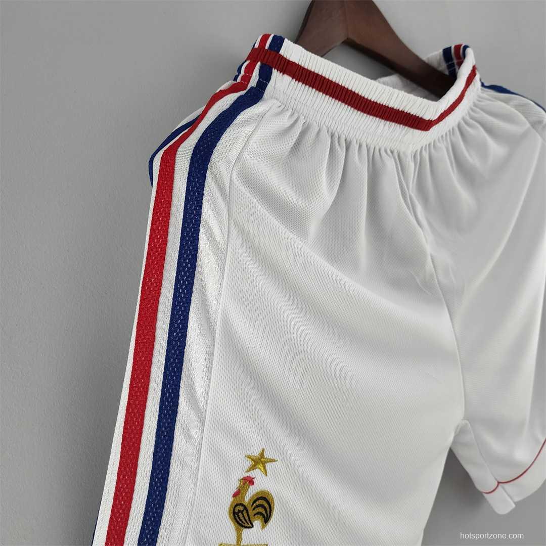 Retro 1998 France Home White Shorts