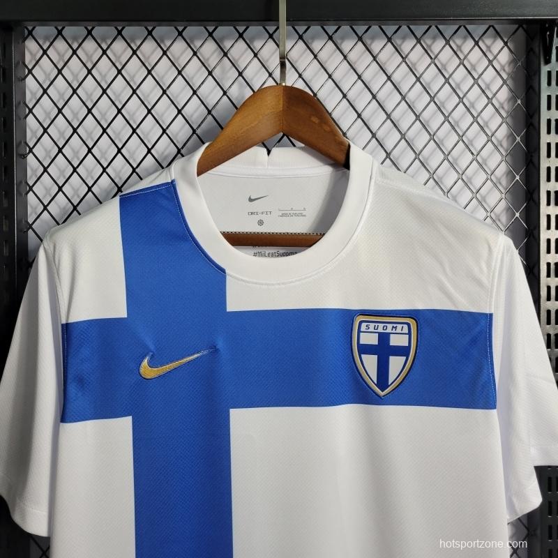 2022 Finland Home Soccer Jersey