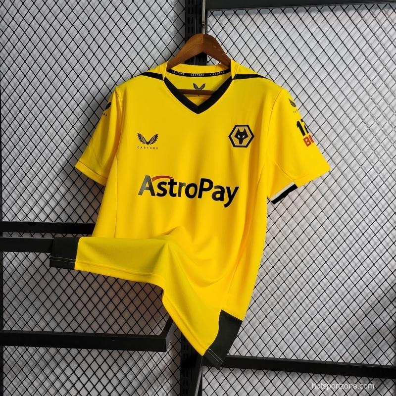 22/23 Wolverhampton Wanderers Home Soccer Jersey