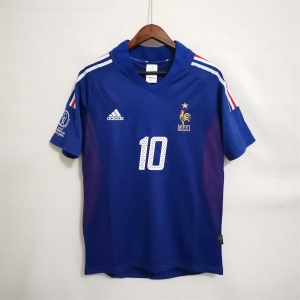 Retro 2002 France Home Soccer Jersey