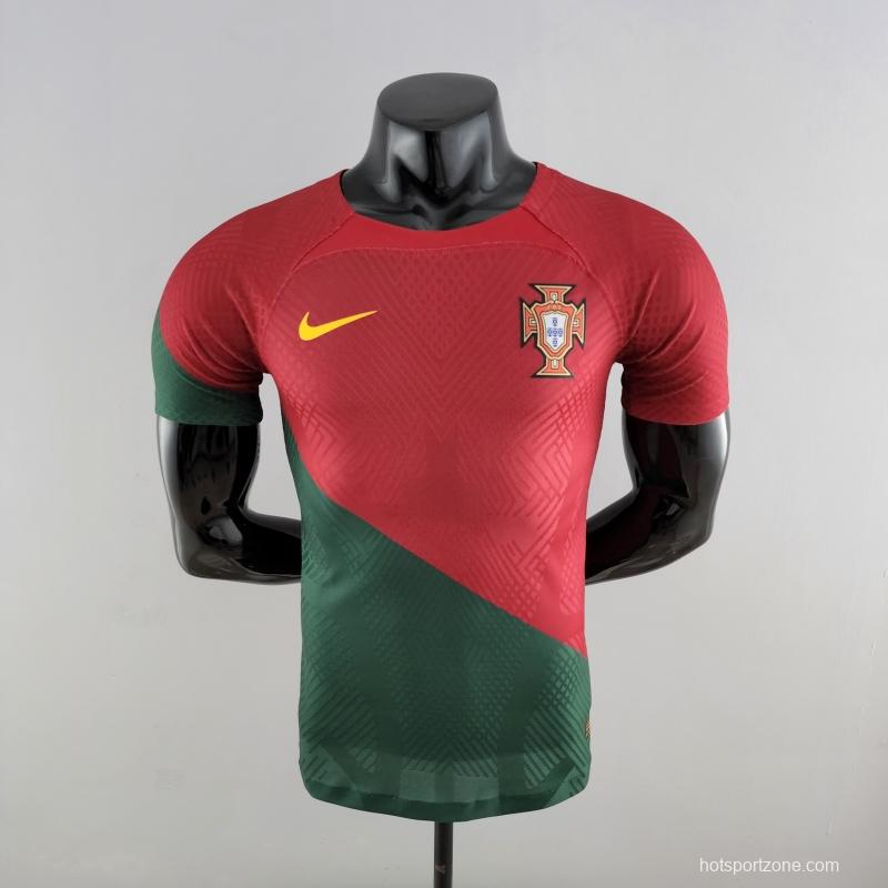 Player Version 2022 Portugal Home Soccer Jersey
