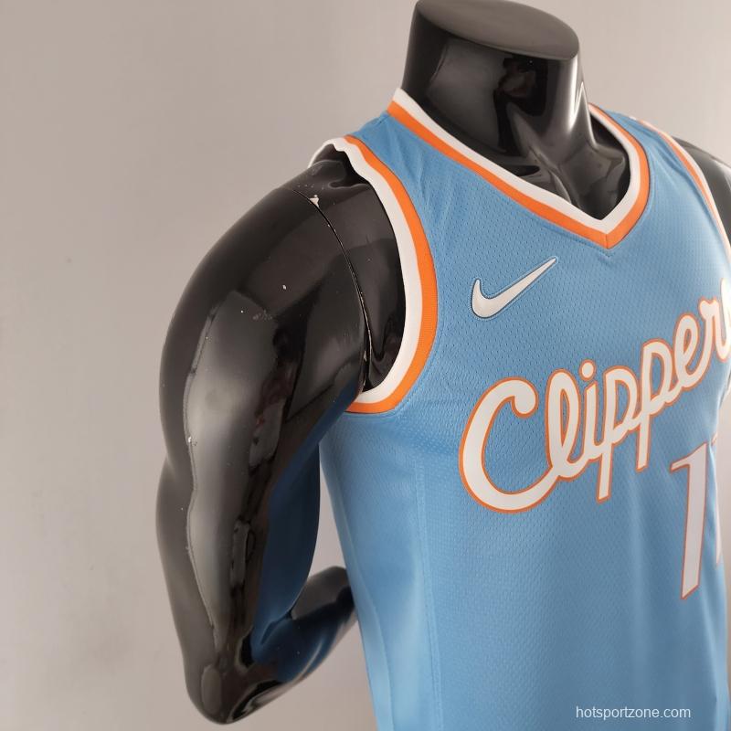 2022 WALL#11 Los Angeles Clippers City Edition NBA Jersey Blue