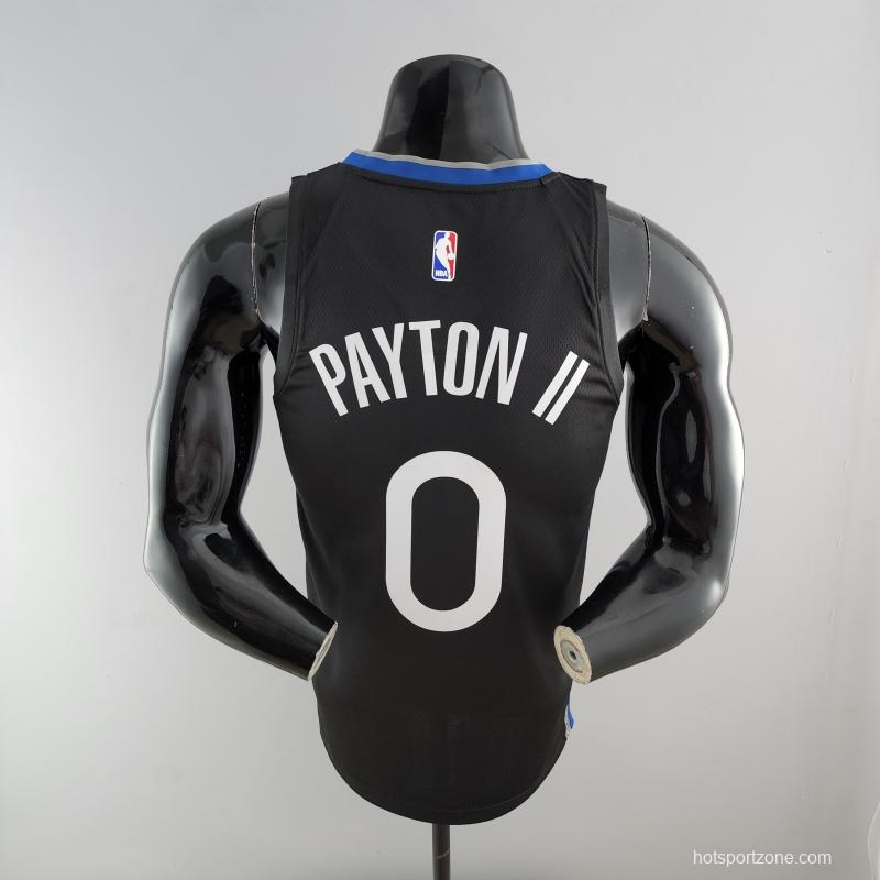 2020 PAYTON II#0 Warriors City Edition Black And Grey NBA Jersey