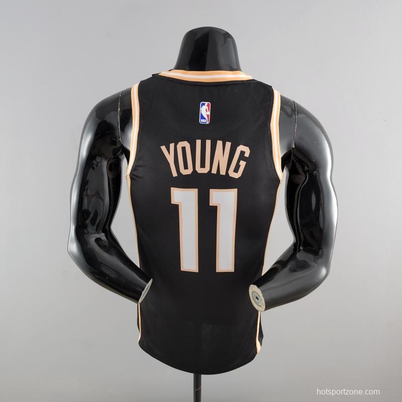 Atlanta Hawks Young #11 Limited Black NBA Jersey