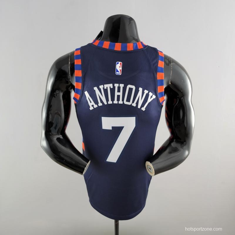 New York Knicks ANTHONY #7 Striped NBA Jersey