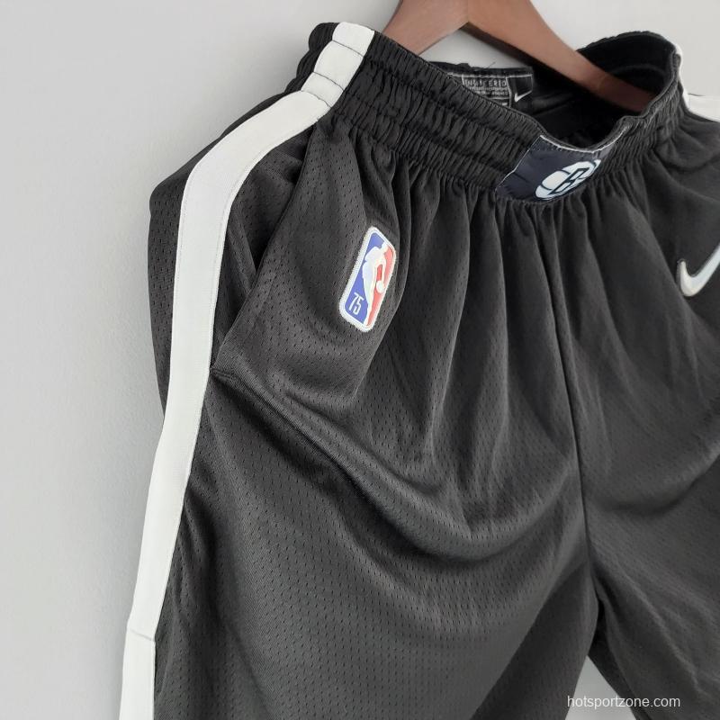 75th Anniversary Brooklyn Nets NBA Shorts Black