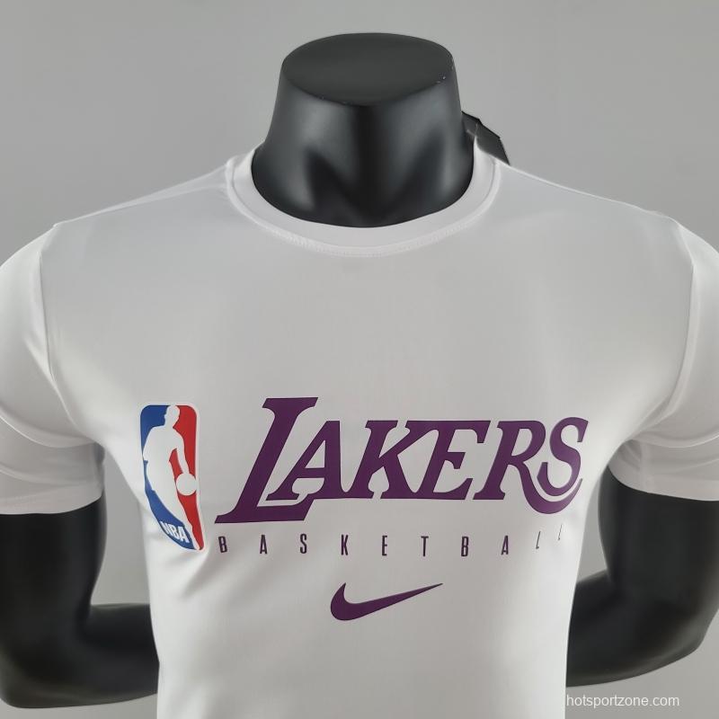 2022 NBA Lakers White T-Shirts#K000221