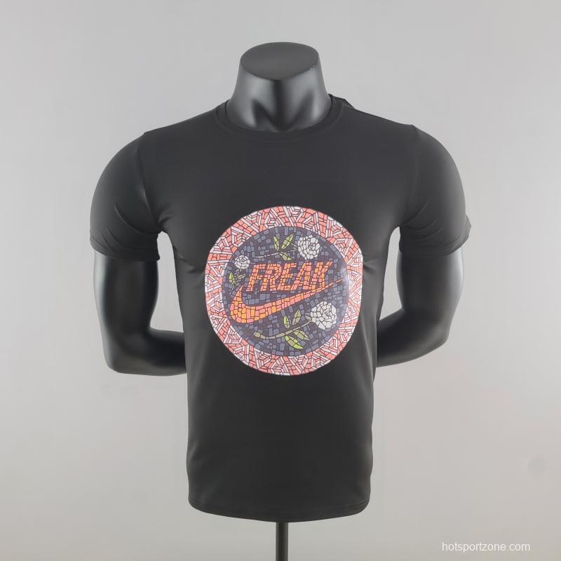 2022 NIKE Black T-Shirts Freak LOGO #K000231