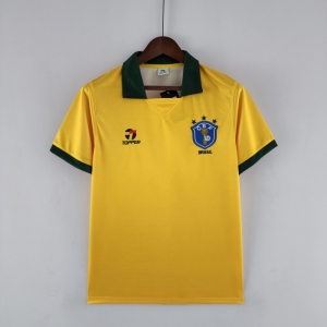 Retro 1988 Brazil Home Soccer Jersey