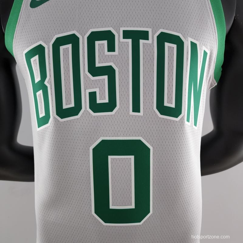 Tatum#0 Boston Celtics Grey NBA Jersey