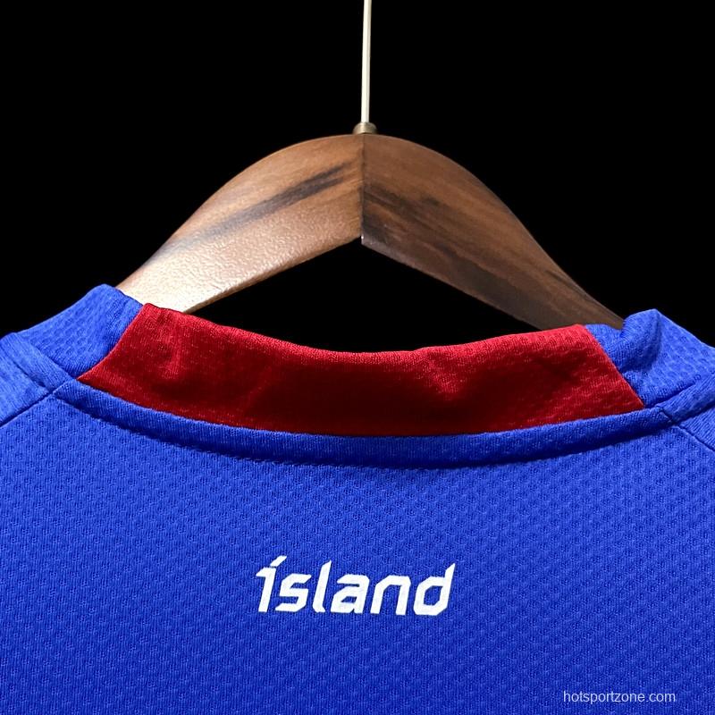 2022 Iceland Home Soccer Jersey