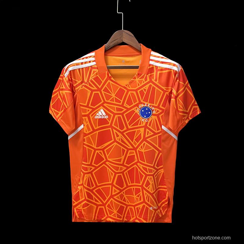 22/23 Cruzeiro Goalkeeper Orange Jersey