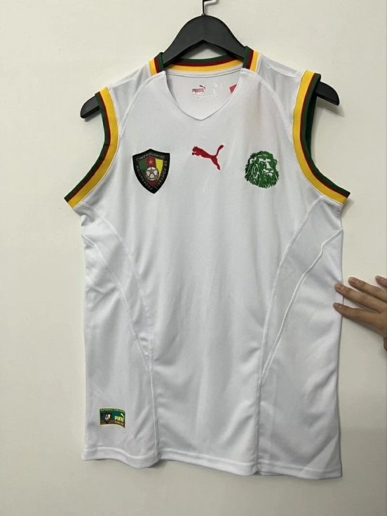 Retro 2002 Cameroon White Jersey
