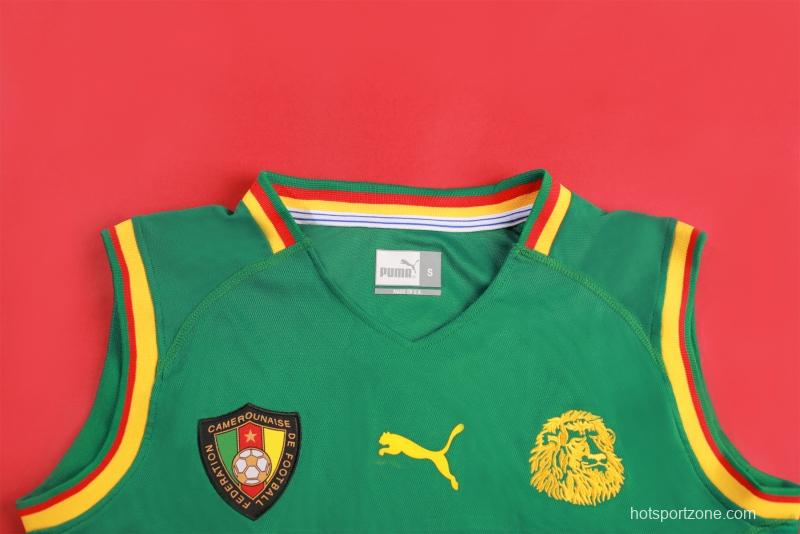 Retro 2002 Cameroon Home Soccer Jersey