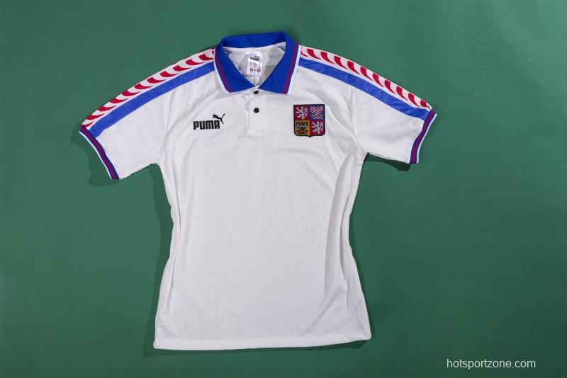 Retro 1996 Czech Republic  Away Soccer Jersey
