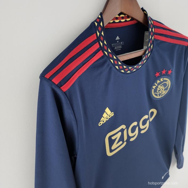 22/23 Long Sleeve Ajax Away Soccer Jersey
