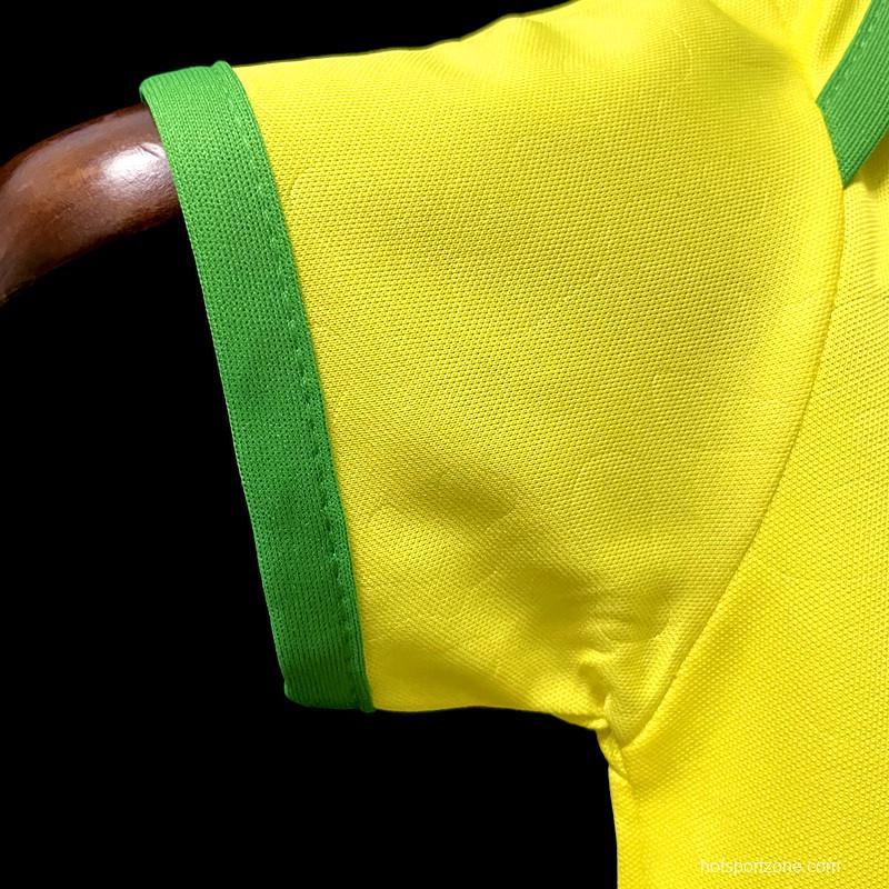 2022 Brazil Home Baby Soccer Jersey