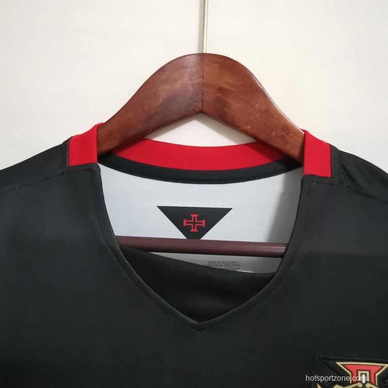 Retro 2015 Portugal Away Black Soccer Jersey