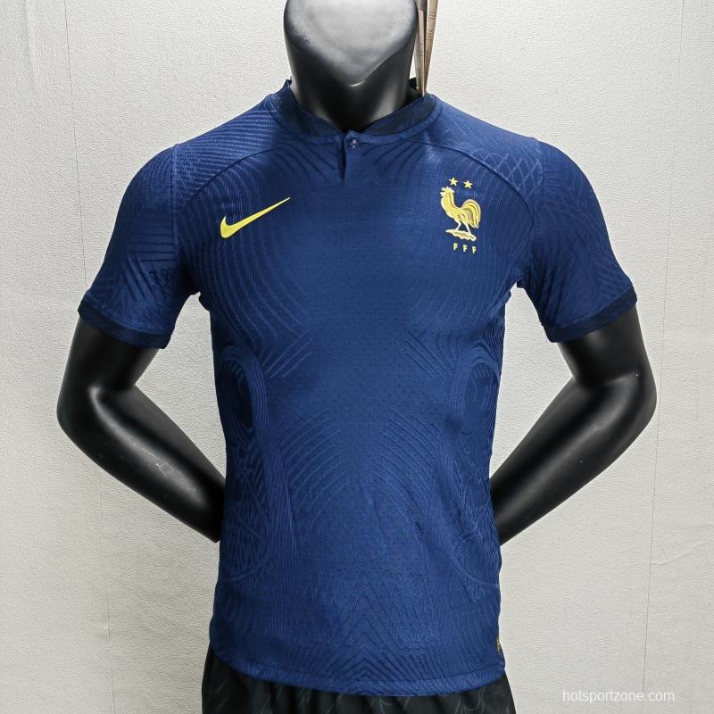 Player Version 2022 France Home Soccer Jersey
