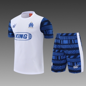 22/23 Olympique De Marseille White Jersey +Shorts