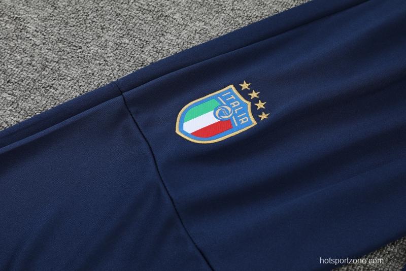 2022 Italy Navy Half Zipper Tracksuit