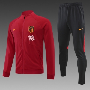 22/23 Atletico Madrid Red Full Zipper Tracksuit
