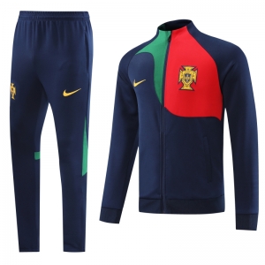 2022 Portugal Nary/Red Full Zipper Tracksuit
