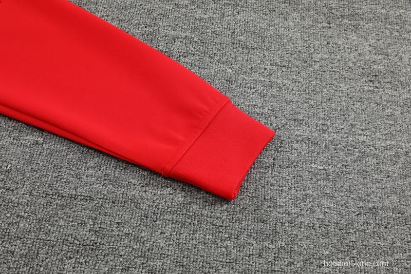 2022 Portugal Red Full Zipper Tracksuit