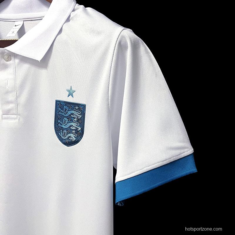 2022 England White Polo Shirts