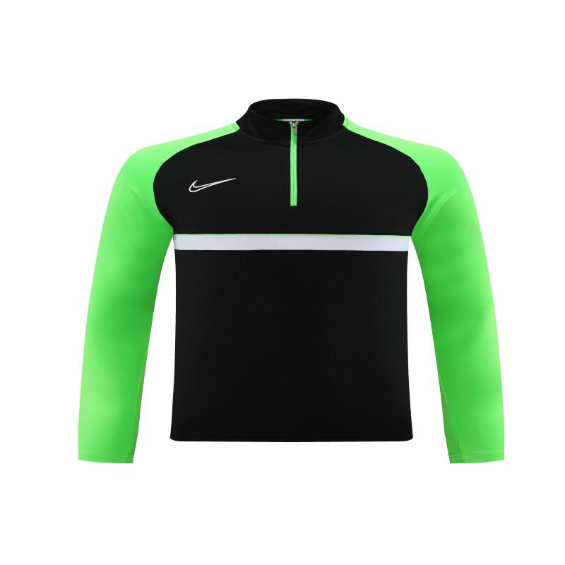 2023 NIKE Black Green Half Zipper Jacket +Pants