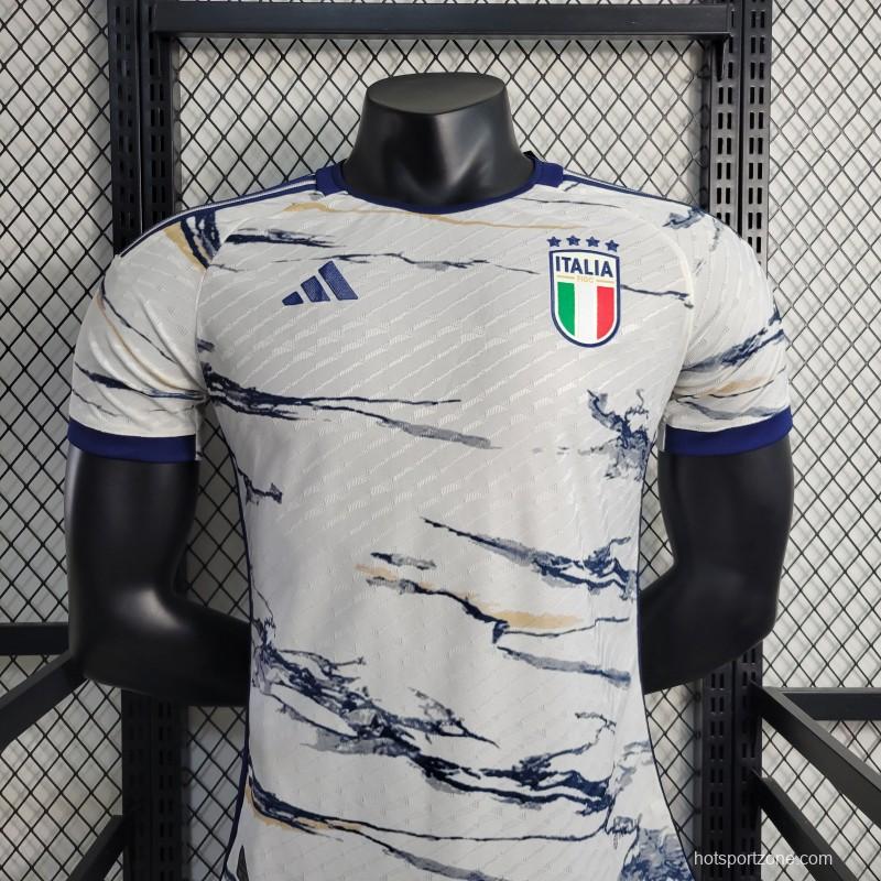 Player Version 2023 Italy Away White Jersey