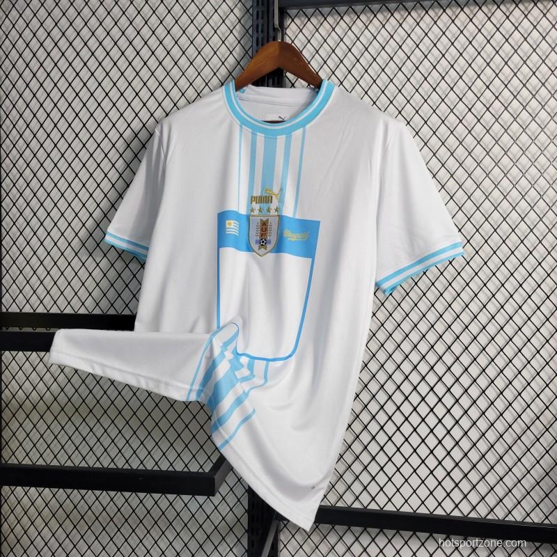 2023 Uruguay Away White Jersey