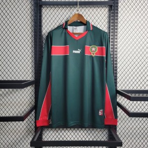 Retro Long Sleeve 1998 Morocco Home Soccer Jersey